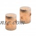 4-Inch Tall Wax Candles with Birch Bark Effect, Glow Wick® Feature and Timer Feature (Set of 2)   566445913